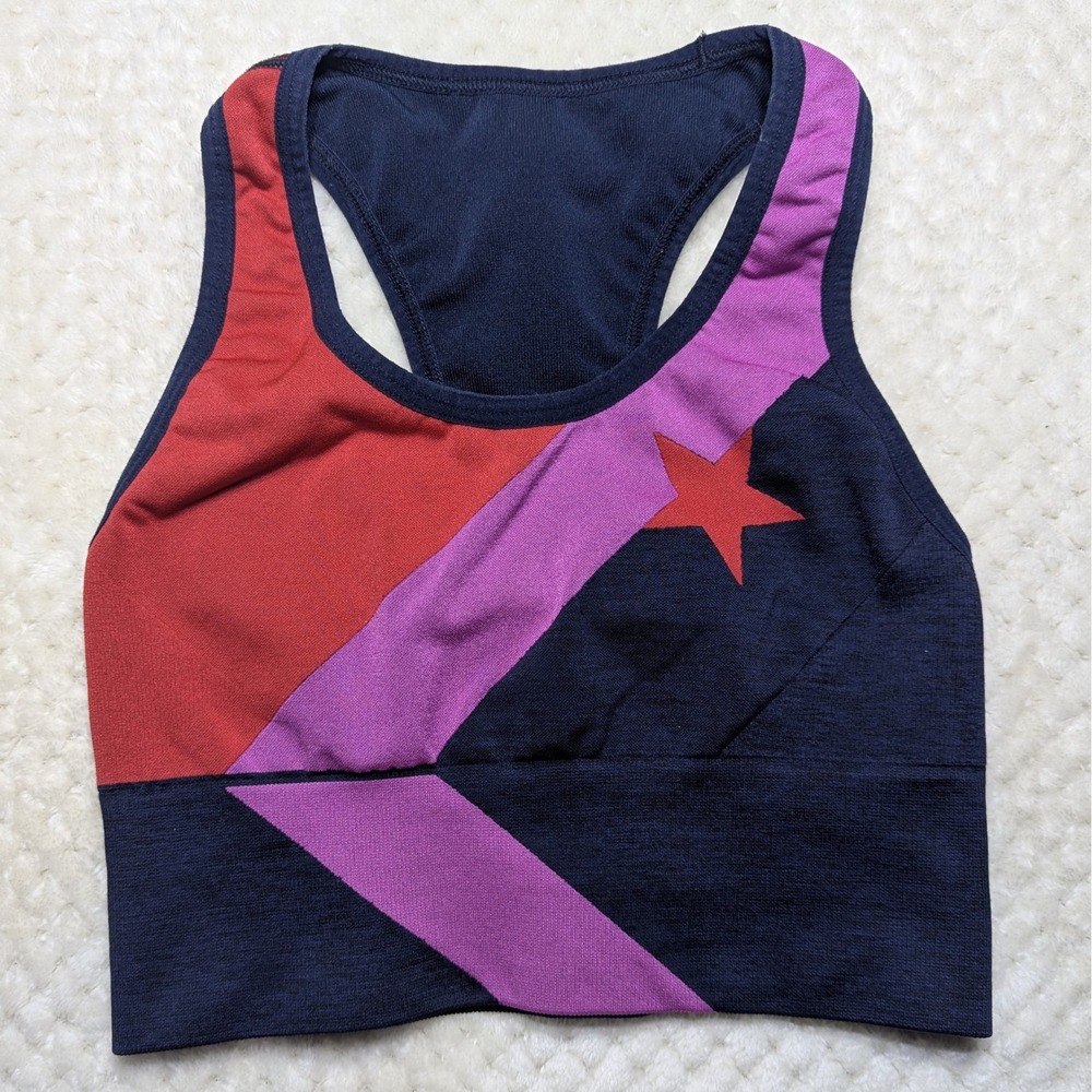LNDR Seamless Sports Bra | XS/S | Made in Portugal‎ | Colorblock Star
